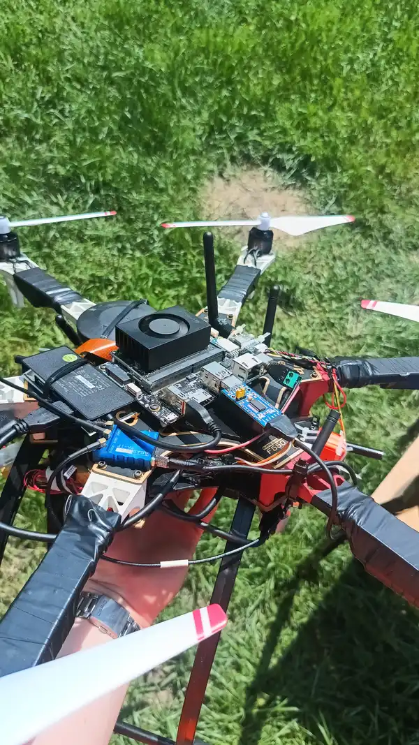 Prototype drone assembly.