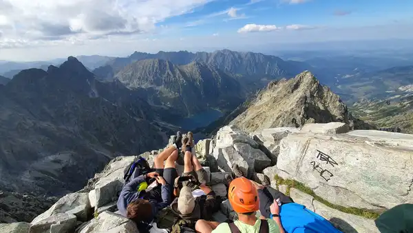 View from the 'Rysy' peak in Tatra mountains.